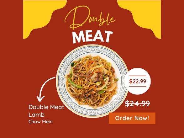 Double Meat Lamb Chow Mein 双倍肉羊肉炒面
